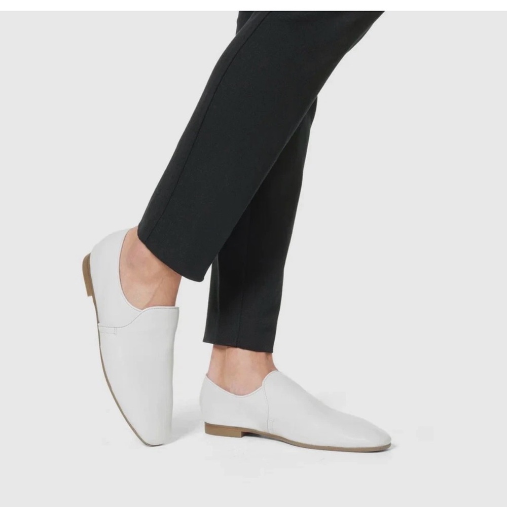 Aquatalia Women's White Leather Flats